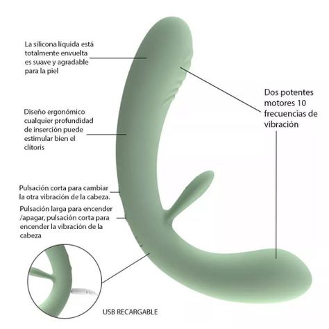 Vibrador Doble Cabeza Para Mujeres Wy0622-3