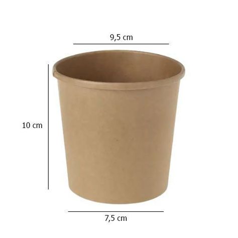 Pote Kraft Con Tapa 16oz (50 Unidades)-2