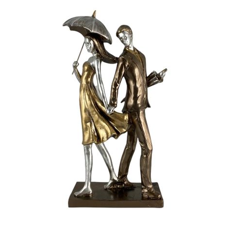 Figura Decoración Enamorados Paraguas-0