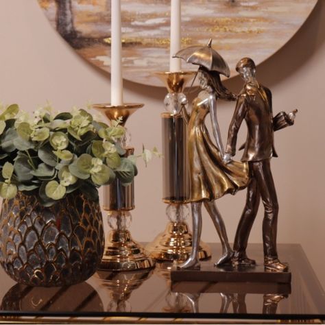 Figura Decoración Enamorados Paraguas-2