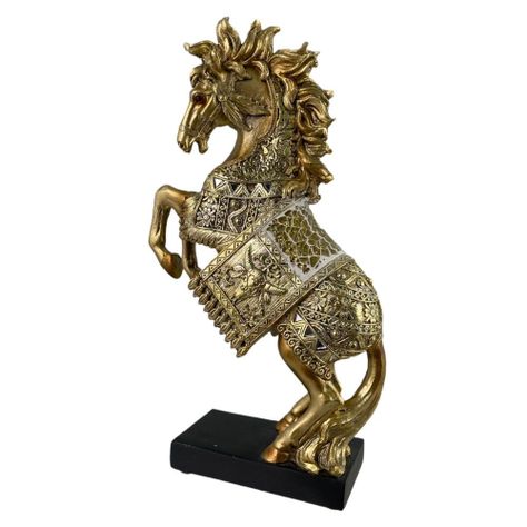 Figura Decorativa Caballo Golden I-1