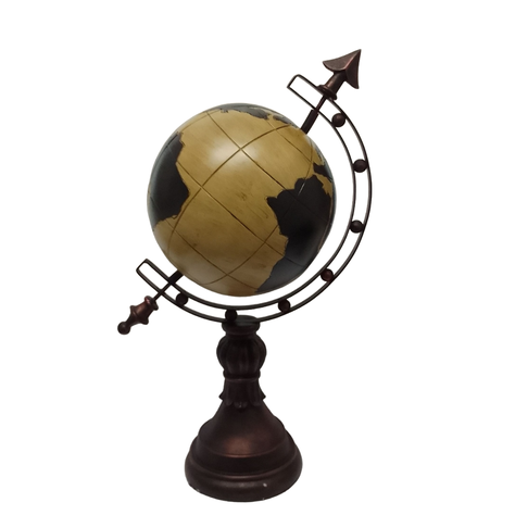 Globo Terráqueo Decorativo Beige-0