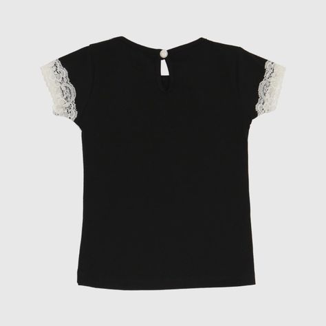 POLERA NEGRA ENCAJE ALGODÓN PERUANO-1
