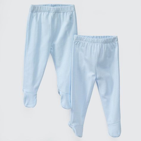 PACK PANTALONES CELESTES RAYAS CELESTES ALGODÓN PERUANO-0