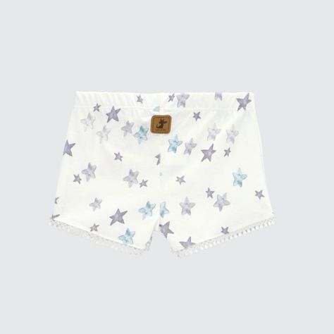 SHORT BLANCO ESTRELLAS ALGODÓN PERUANO-1