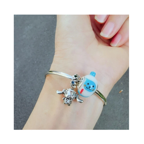 Charm Ovejita Bebé Con Orejas Grandes Plata 925 Silver Heart-1