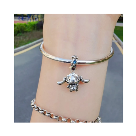 Charm Ovejita Bebé Con Orejas Grandes Plata 925 Silver Heart-2