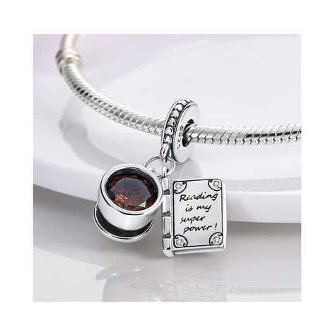 Charm Taza De Café Y Libro En Plata 925 Silver Heart-1