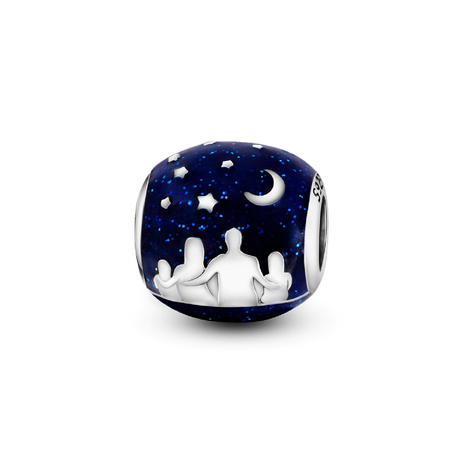 Charm Familia Unida Cielo Estrellado Plata 925 Silver Heart-0