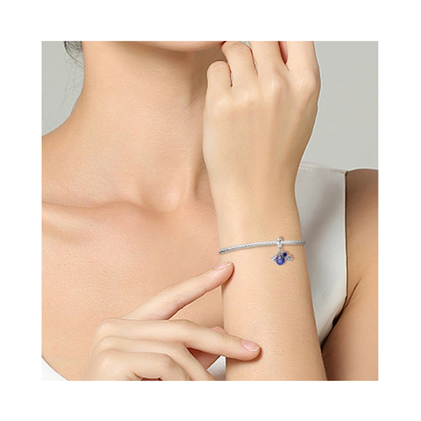 Charm Astronauta, Cohete Y Universo Plata 925 Silver Heart-3