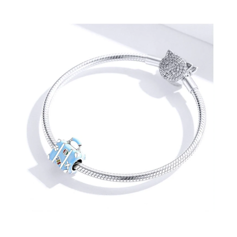 Charm Maleta de Viaje en Plata Fina 925 SILVER HEART-1
