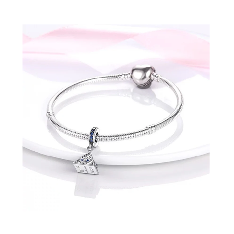 Charm Pirámide De Egipto Y Circones Plata 925 Silver Heart-2