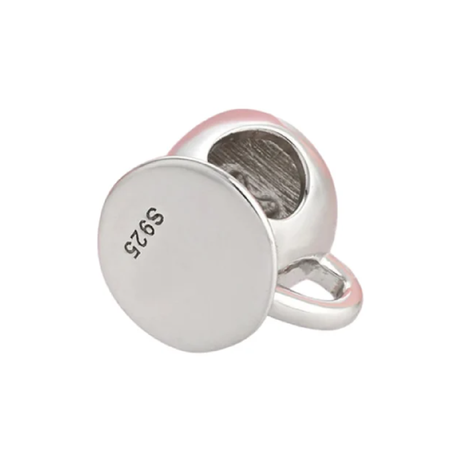 Charm Taza De Café Y Corazón En Plata 925 Silver Heart-4