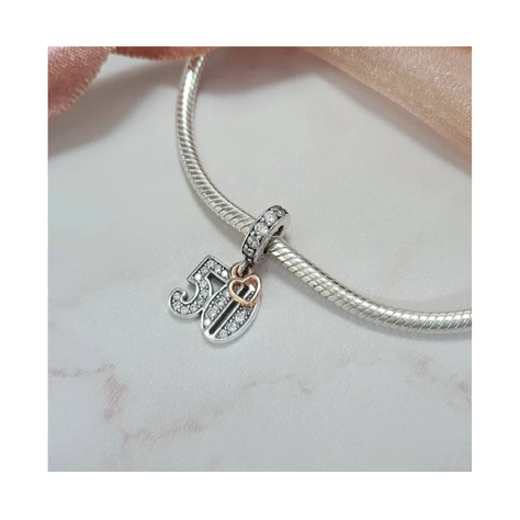 Charm Celebración 50 Años En Plata 925 Silver Heart-1