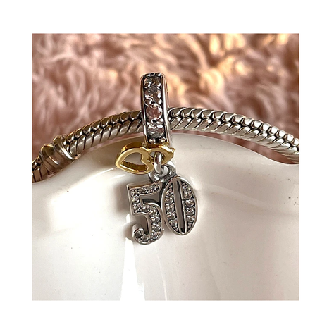 Charm Celebración 50 Años En Plata 925 Silver Heart-2
