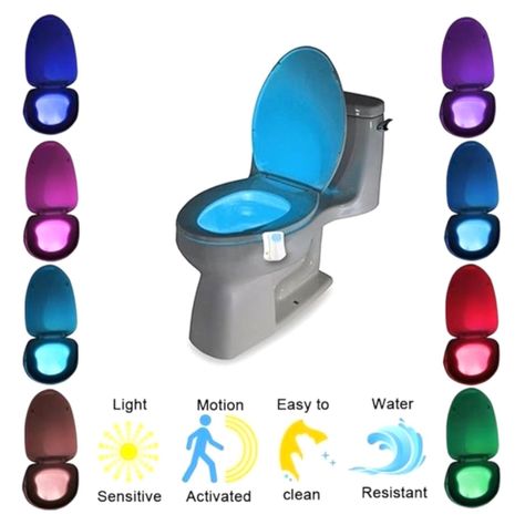 LUZ LED SENSOR DE PRESENCIA INODORO SANITARIO TOILET WC NC54	-4