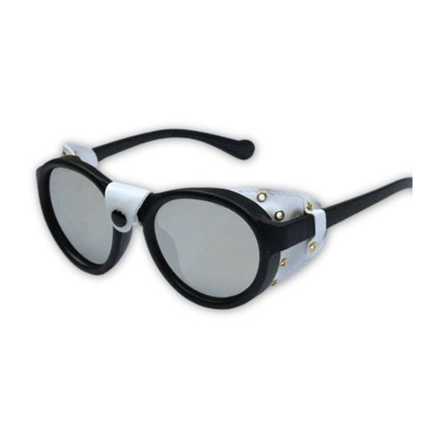 Lentes steampunk white snow + estuche MY03-0