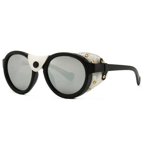 Lentes steampunk white snow + estuche MY03-2