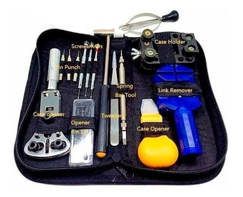 Reparador Relojeria Relojes Reloj Kit 16 Piezas Con Estuche AM71-0