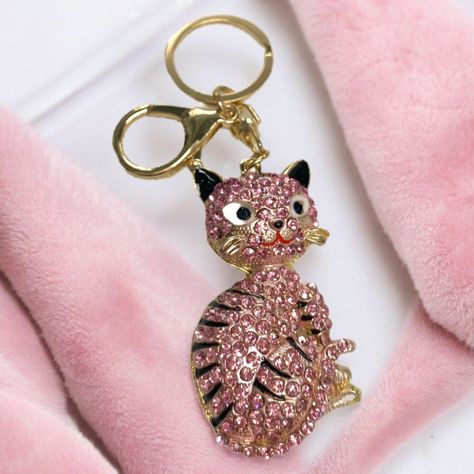 Llavero Gatito Cariñoso  Cristales Aj55-1