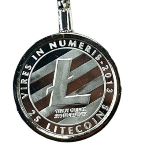 Llavero Litecoin Silver Exclusivo De Lujo. Aj51-2