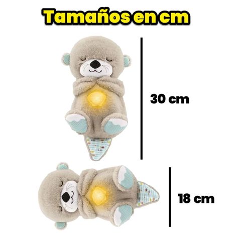 PELUCHE NUTRIA APEGO RESPIRA LUMINOSO MUSICAL RELAJANTE NC44-2