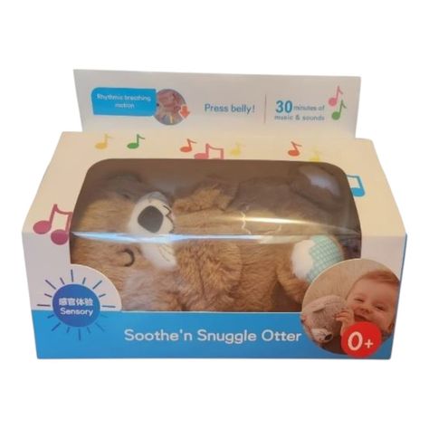 PELUCHE NUTRIA APEGO RESPIRA LUMINOSO MUSICAL RELAJANTE NC44-3
