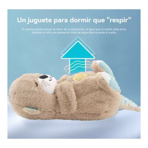 PELUCHE NUTRIA APEGO RESPIRA LUMINOSO MUSICAL RELAJANTE NC44-4