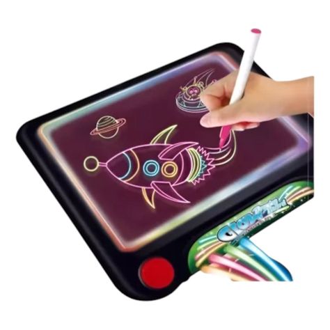 PIZARRA 3D LED LUMINOSA MAGICA PLUMONES NEON NC56	 								-0