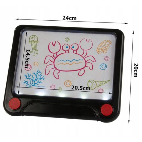 PIZARRA 3D LED LUMINOSA MAGICA PLUMONES NEON NC56	 								-1