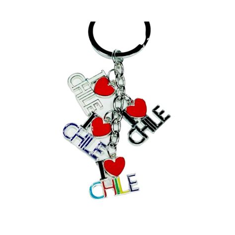 Llavero Metalico I Love Chile Ai08-0