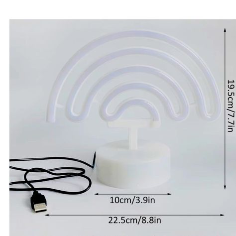 Lampara Rainbow Arcoiris 5 Colores Usb Neon Arco Iris Nc04-3