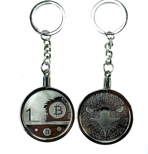 Llavero Bitcoin 1 Cent Exclusivo Alta Calidad De Lujo. Aj21-1
