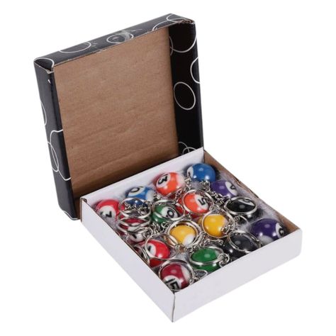 SET 16 LLAVEROS POOL BILLA COMBO CAJA PACK NC16-4