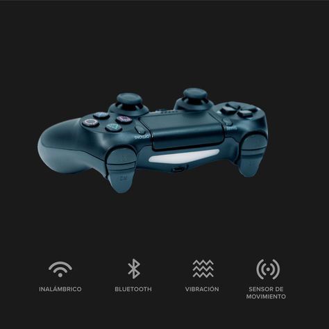 Control Gamepad Inalámbrico Njoytech Para PS4 y PC Negro-1
