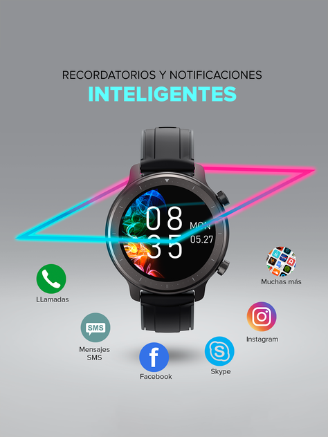 Smartwatch NjoyTech 11 Modos Waterproof Negro-2