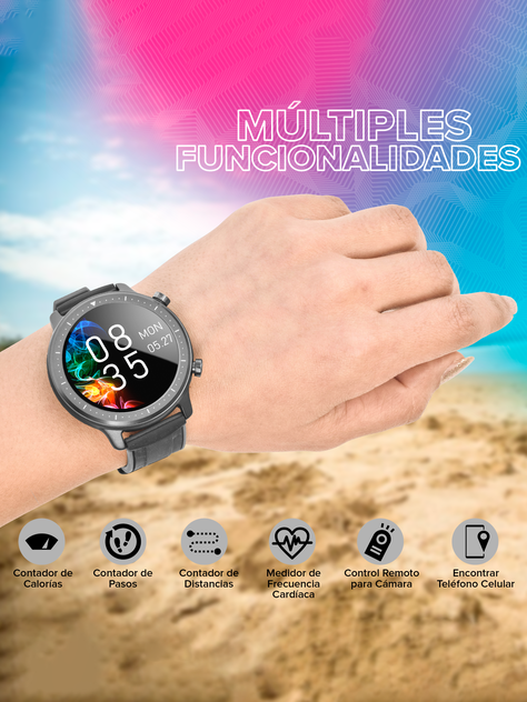 Smartwatch NjoyTech 11 Modos Waterproof Negro-4