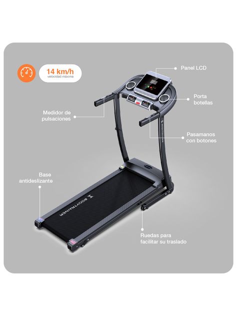 Trotadora Eléctrica Bodytrainer B2-400 14 Km/h Plegable-2