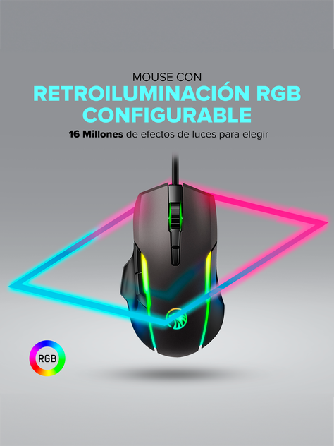 Mouse Gamer NjoyTech Ergonómico con Luces RGB-1
