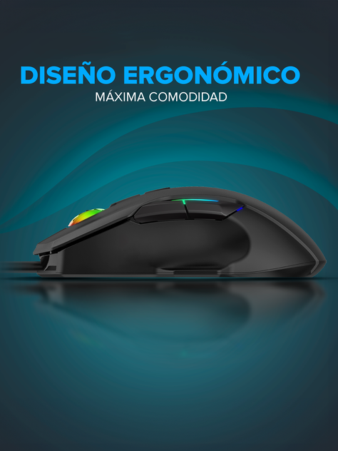 Mouse Gamer NjoyTech Ergonómico con Luces RGB-2