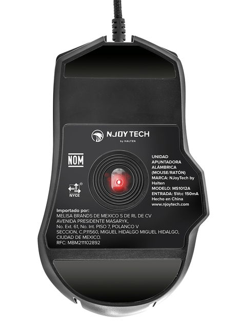 Mouse Gamer NjoyTech Ergonómico con Luces RGB-9