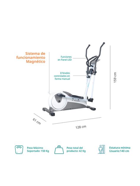 Elíptica Magnética Bodytrainer El 450 Mgntc Con 8 Niveles-1
