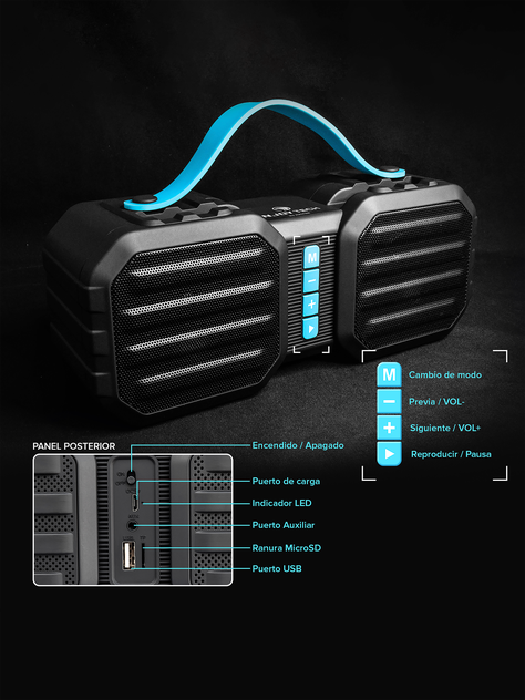 Parlante Inalámbrico NjoyTech con Soporte Para Celular-2