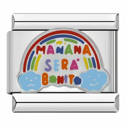 Charms Mañana Sera Bonito Para Pulsera Brazalete Italiano-0