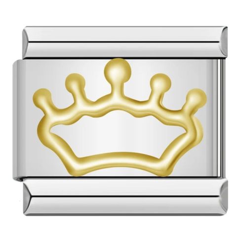 Charms Corona Dorada Para Pulsera Brazalete Italiano-0