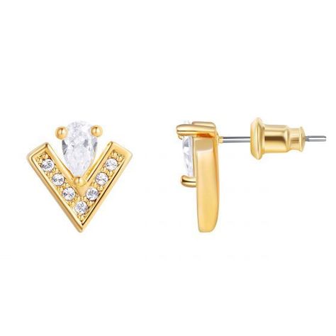 Aros pequeños Vika de 10mm, bañados en Oro-0