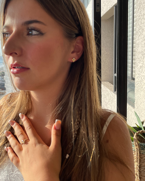 Aros pequeños Vika de 10mm, bañados en Oro-3