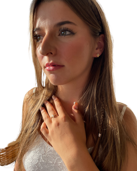 Aros pequeños Vika de 10mm, bañados en Oro-5