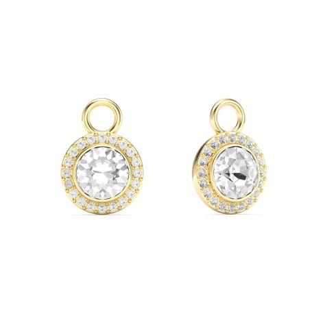 Aros colgantes Angelicales con Cristales transparentes bañados en oro-1
