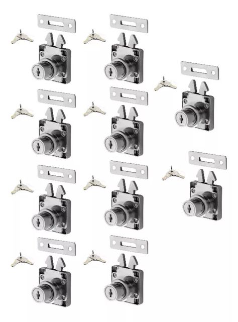 Cerradura O Chapa Puerta Corredera Armario Cilindro 19mm -0